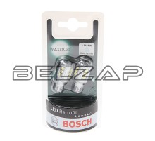 Лампа светодиодная 12V W16W W2.1x9.5d 6000K блистер (2шт.) Retrofit BOSCH